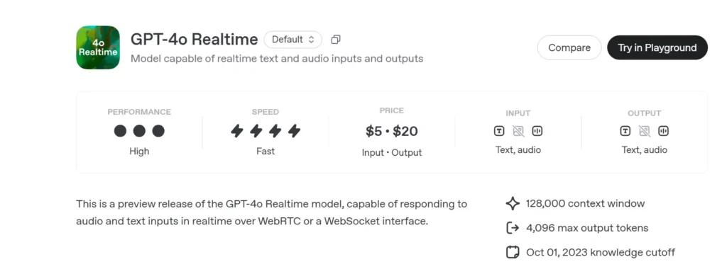 GPT-4o Realtime API